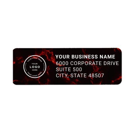 Elegant Custom Business Return Address Label (Voorkant)