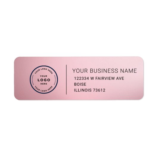Elegant Custom Business Return Address Label (Voorkant)