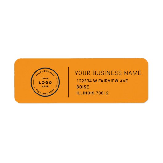 Elegant Custom Business Return Address Label (Voorkant)