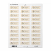 Elegant Custom Business Return Address Label (Full Sheet)