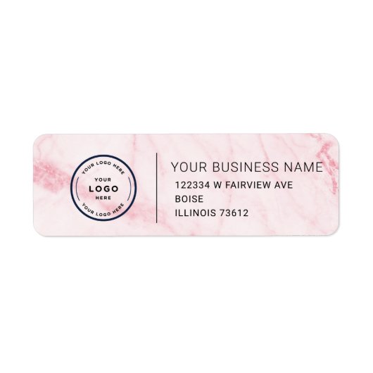 Elegant Custom Business Return Address Label (Voorkant)