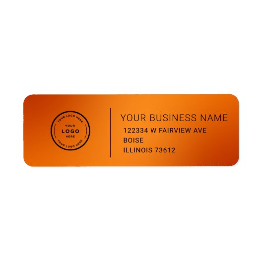 Elegant Custom Business Return Address Label (Voorkant)