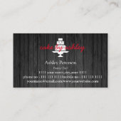 Elegant Custom Cake Design Decoreren Visitekaartje (Achterkant)