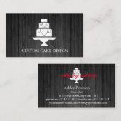 Elegant Custom Cake Design Decoreren Visitekaartje (Voorkant / Achterkant)
