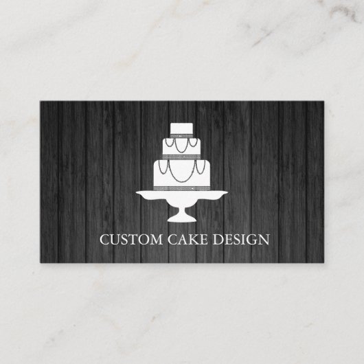 Elegant Custom Cake Design Decoreren Visitekaartje (Voorkant)
