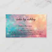 Elegant Custom Cake Design Decoreren Visitekaartje (Achterkant)
