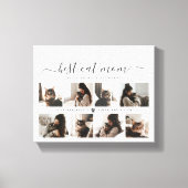 Elegant Custom Cat Mam Foto Collage Moederdag Canvas Afdruk (Voorkant)