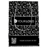 Elegant Custom Company Logo Business With QR Code Medium Cadeauzakje (Voorkant)