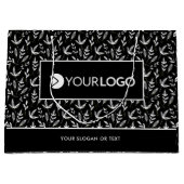 Elegant Custom Company Logo Business Zwart Groot Cadeauzakje (Voorkant)