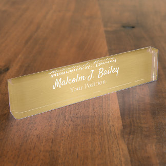 Elegant Custom Desk Name Plate Sign Naambordje