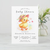 Elegant Custom Duck Baby shower Kaart (Staand voorkant)