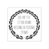 Elegant Custom Elke Tekst Cirkel Ronde Bruiloft St Rubberstempel (Afrduk)