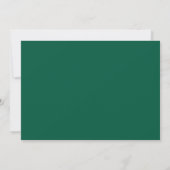 Elegant Custom Emerald Green and Gold Wedding Save The Date (Achterkant)