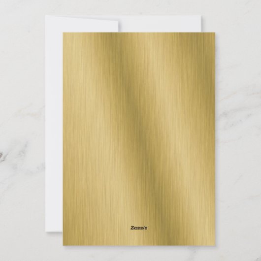 Elegant Custom Gold and Dark Wood New Year Card Feestdagenkaart (Achterkant)