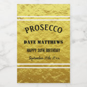 Elegant Custom Gold Birthday Weddenschap Mini Wijn Etiket (Enkel label)