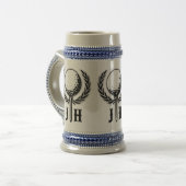 Elegant Custom Golf Monogram Design Bierpul (Voorkant links)