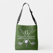 Elegant Custom Golf Monogram Design Crossbody Tas (Achterkant)