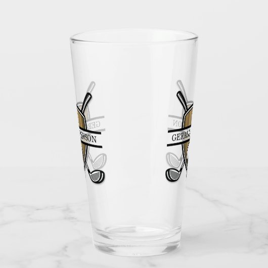 Elegant Custom Golf Monogram Design Glas (Links)