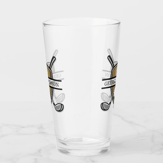 Elegant Custom Golf Monogram Design Glas (Rechts)