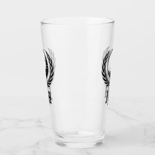 Elegant Custom Golf Monogram Design Glas (Links)