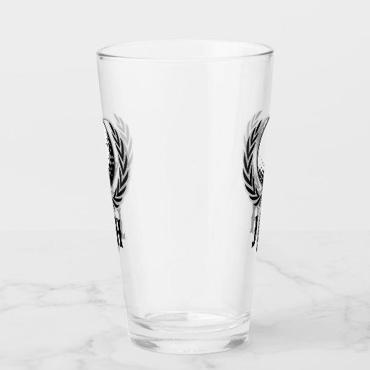 Elegant Custom Golf Monogram Design Glas (Rechts)