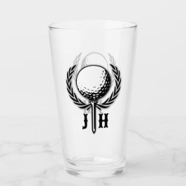 Elegant Custom Golf Monogram Design Glas
