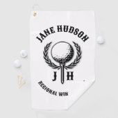 Elegant Custom Golf Monogram Design Golfhanddoek (Insitu)
