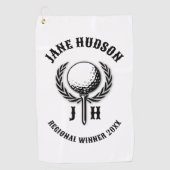 Elegant Custom Golf Monogram Design Golfhanddoek (Voorkant)