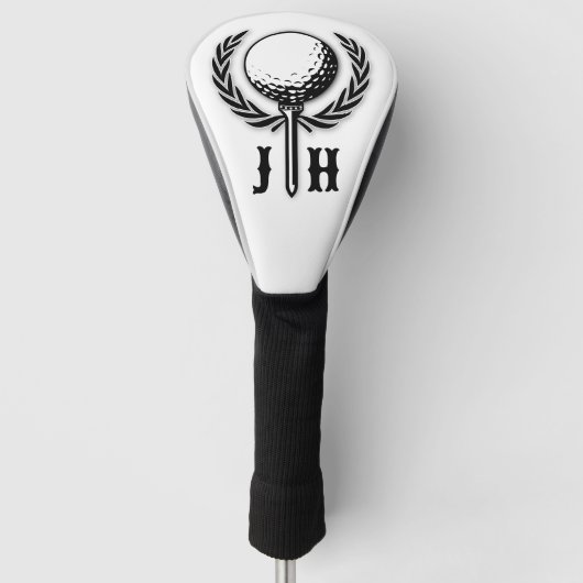 Elegant Custom Golf Monogram Design Golfheadcover (Voorkant)