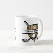 Elegant Custom Golf Monogram Design Koffiemok (Voorkant rechts)