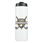 Elegant Custom Golf Monogram Design Thermosbeker (Voorkant)