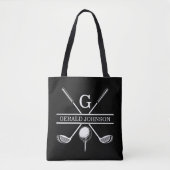 Elegant Custom Golf Monogram Design Tote Bag (Voorkant)