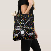 Elegant Custom Golf Monogram Design Tote Bag (Dichtbij)