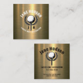 Elegant Custom Golf Monogram Design Vierkante Visitekaartje (Voorkant / Achterkant)