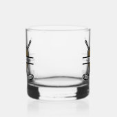Elegant Custom Golf Monogram Design Whisky Glas (Links)
