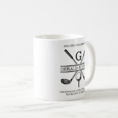Elegant Custom Golf Monogram Koffiemok (Voorkant rechts)