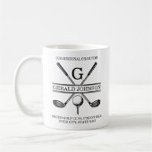 Elegant Custom Golf Monogram Koffiemok (Links)