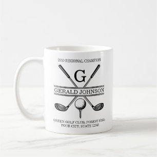 Elegant Custom Golf Monogram Koffiemok