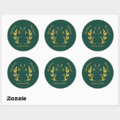 Elegant Custom Golf Theme Wedding Ronde Sticker (Vel)