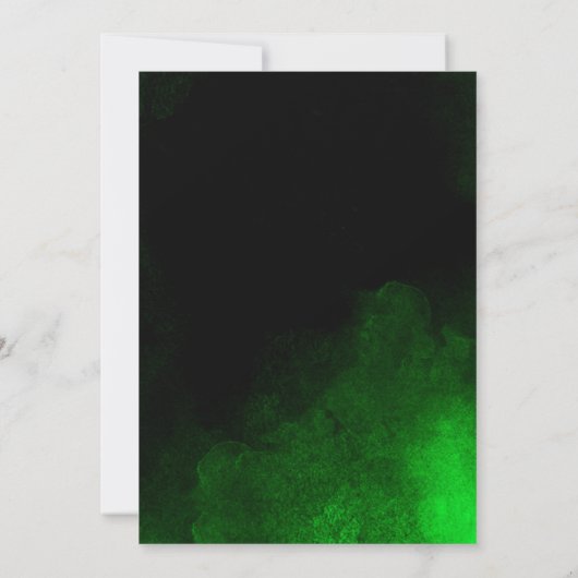 Elegant Custom Goud Smaragd Groen Bruiloft Kaart (Achterkant)