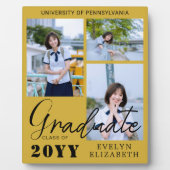 Elegant Custom Graduation Photo Memory Plaque Fotoplaat (Voorkant)