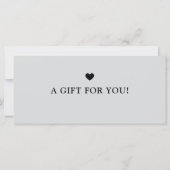 Elegant Custom Gray Business Gift Certificate (Achterkant)