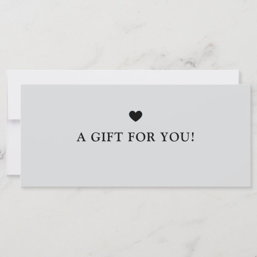 Elegant Custom Gray Business Gift Certificate (Achterkant)