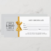 Elegant Custom Gray Business Gift Certificate (Voorkant / Achterkant)
