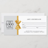 Elegant Custom Gray Business Gift Certificate (Voorkant)