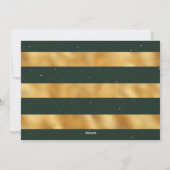 Elegant Custom Green- en Gold Foil-kerstkaarten Feestdagenkaart (Achterkant)