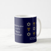 Elegant Custom HANUKKAH Koffiemok (Voorkant rechts)