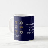 Elegant Custom HANUKKAH Koffiemok (Voorkant links)