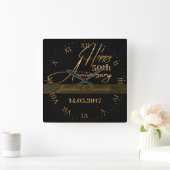 Elegant Custom Happy 50th Jubileum Vierkante Klok (Huis)