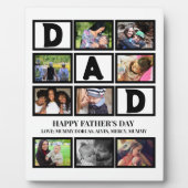 Elegant Custom Happy Fathers Dag 9 Foto Collage Fotoplaat (Voorkant)